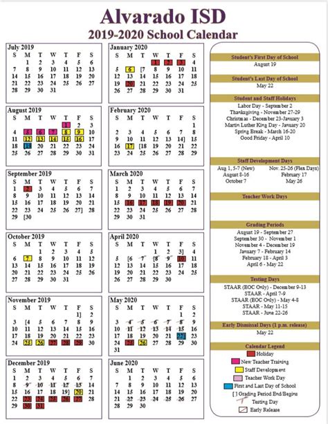 Alvarado Isd Calendar